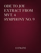 Ode to Joy Extract from Mvt. 4 Symphony No 9 Op.125 P.O.D. cover